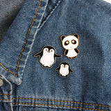 Cartoon Cute Penguin Panda Brooch
