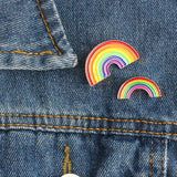 Mini Rainbow Metal Brooch