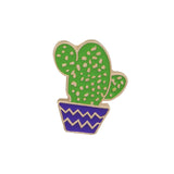 Cartoon Metal Mini Green Plant Brooch