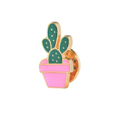 Cartoon Metal Mini Green Plant Brooch