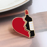 Broken Heart Wine Bottle Brooch