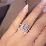 Fashion Engagemen Zircon Crystal Rings