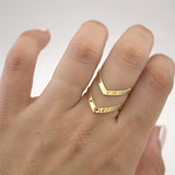 2019 New Fashion Boho Double Lines Rings