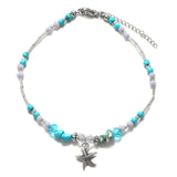 Shell Starfish Turtle Beads Anklets