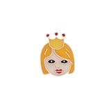 Brooch Pins Girl Cosmetics Lipstick Bow Love Wings Purple