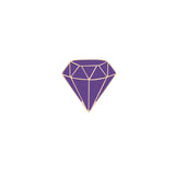 Brooch Pins Girl Cosmetics Lipstick Bow Love Wings Purple