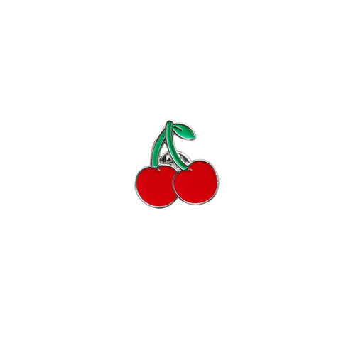 Lipstick Lip Love Heart Cherry Mini Brooch