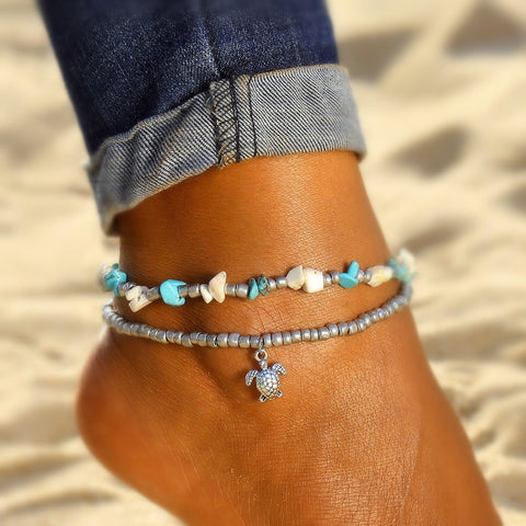 Turtle Beads Anklets