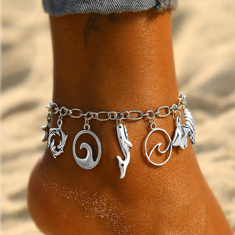 Wave Shell Anklets