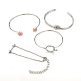 Multilayer Acrylic Arrow Knot Ladies Crystal Gold Bangles